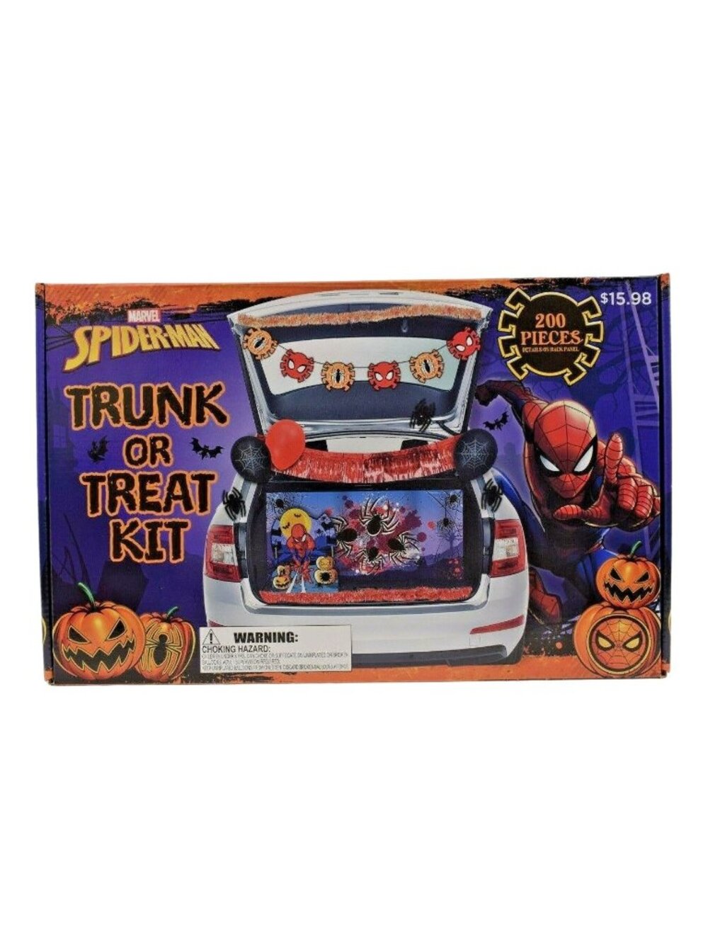 Marvel Spider-man Halloween Trunk or Treat Party Decor Kit 200 Pcs Birthday New